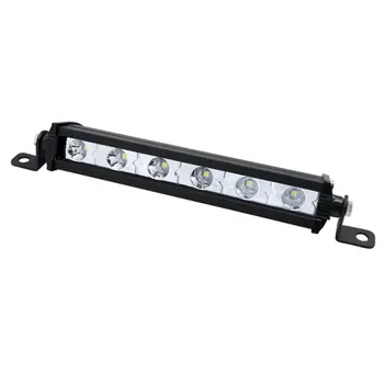 

18W Ultra-Thin Small Single Row Led Light Bar Work Light Plastic + Glass Light Off-Road Roof Modification Spotlight 1 Pcs