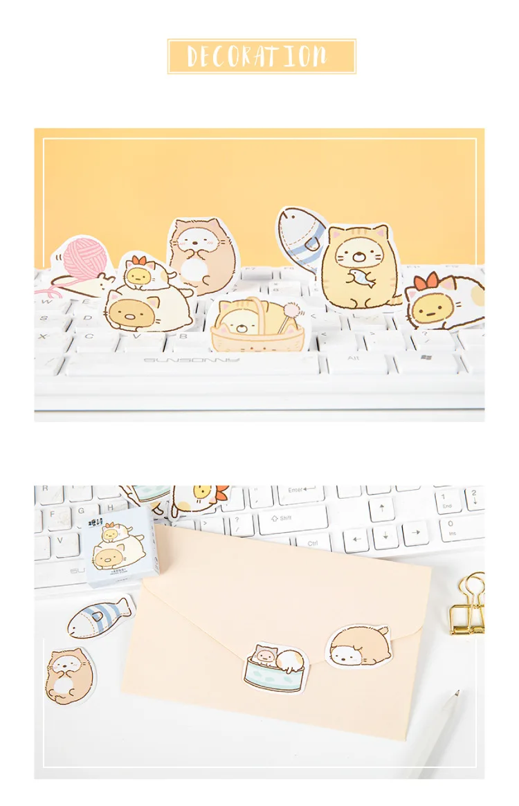 45 шт./упак. Sumikko Gurashi декоративные Стикеры канцелярские Стикеры s Скрапбукинг DIY дневник альбом ярлыком школьные принадлежности