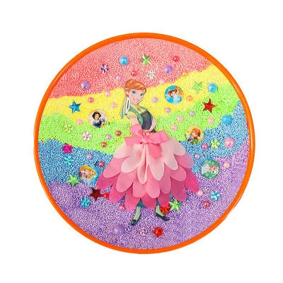 

Snow Mud Pearl Clay Painting New Products Creative round Plates Stickers Educational cai tempera painting Children DIY Coloring