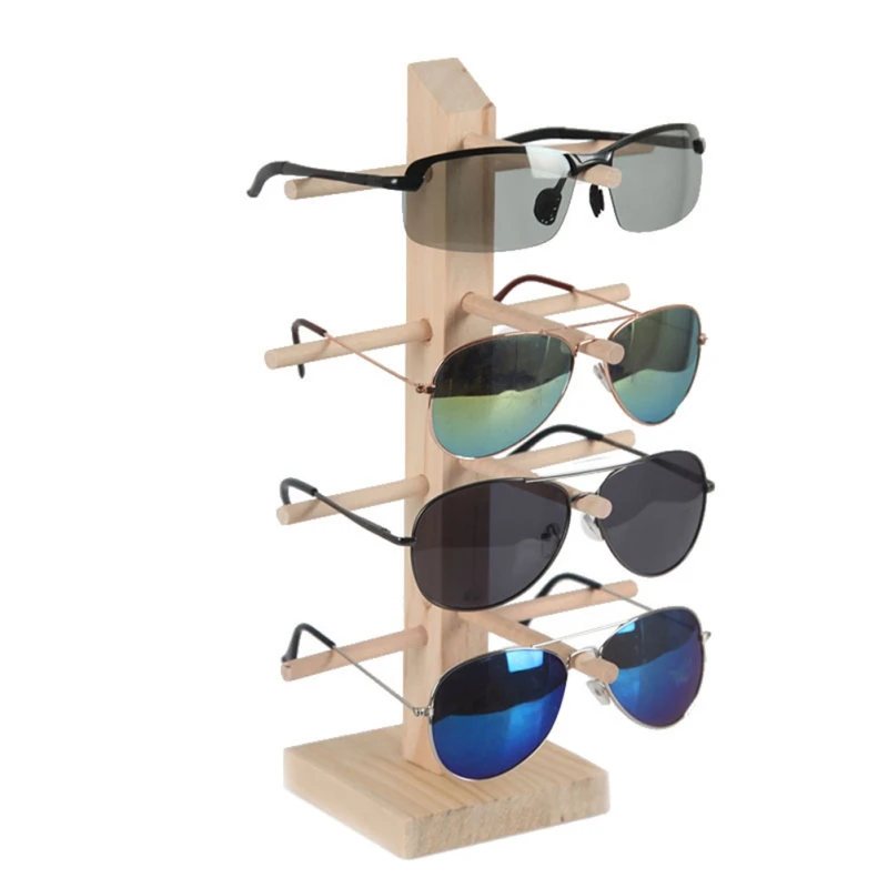 

Sun Glasses Eyeglasses Wood Display Stands Shelf Glasses Display Show Stand Holder Rack 9 Sizes Options Natural Material