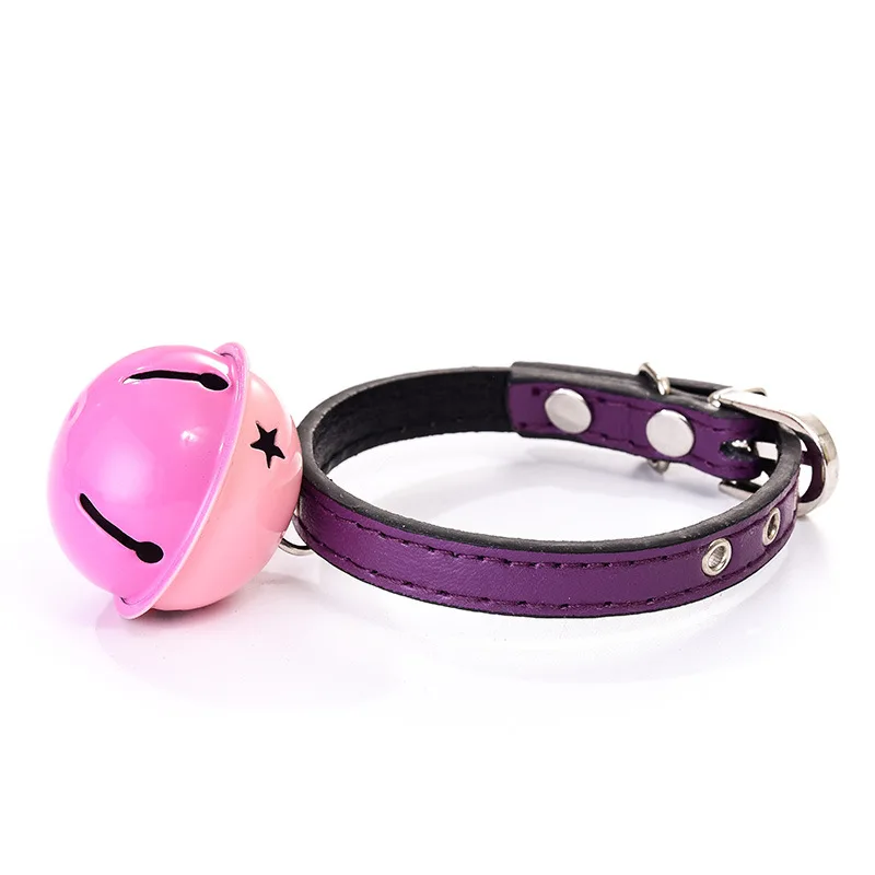 purple HEYPET, карамельный цвет, регулируемый большой колокольчик, распродажа, ошейник "галстук-бабочка", щенок, котенок, собака, кошка, домашнее животное - Цвет: purple