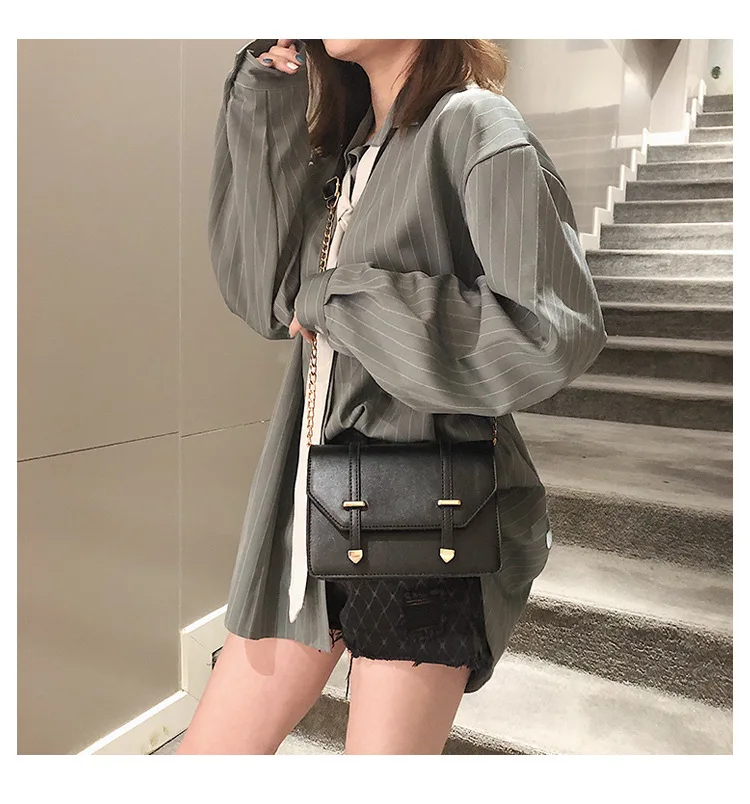 

2019 new Korean version of the chain small square bag shoulder Messenger bag