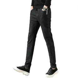Мужская мода брюки на завязке 2019 Новый Бизнес Повседневное стрейч Зауженные джинсы классические брюки, джинсовые штаны Мужской цвет