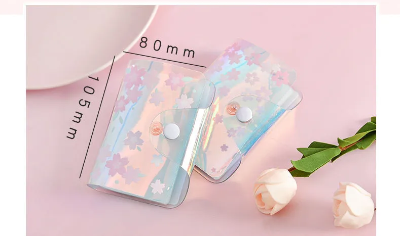 Новинка 1 шт. 20 бит Kawaii модные лазерные фрукты кредитных банковских и идентификационных карт держатель сумка для женщин девочек автобусные карты защитный чехол для хранения
