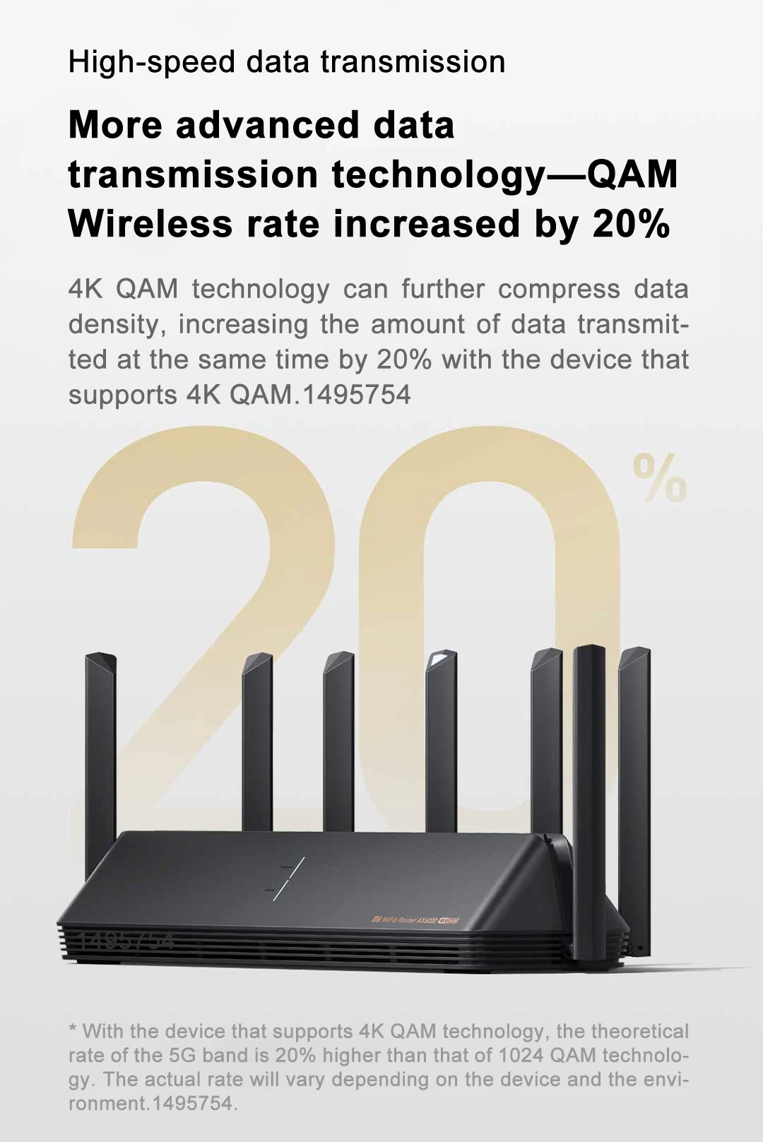 【IN STOCK】Xiaomi Router AX6000 AIoT Router 6000Mbs WiFi6 VPN 512MB CPU Qualcomm Lưới Repeater Bên Ngoài Tín Hiệu Mạng Khuếch Đại wifi signal booster