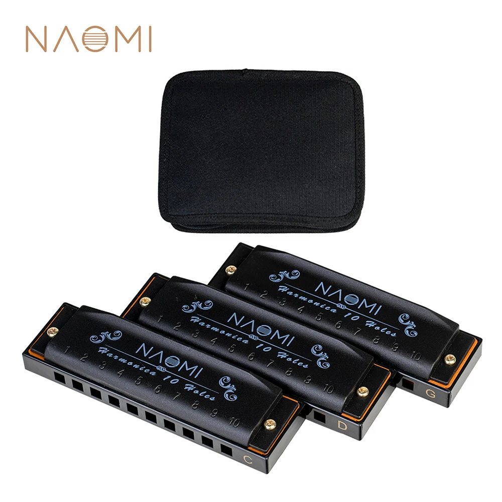 NAOMI 3 шт. порчи Blues гармоника C D G ключ набор губных гармоник 10 - Цена: 1 850,00 руб.
