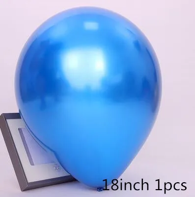 18inch Blue 1p 18inch12inch 10 дюймов 5 дюймов металлические золотые, серебристые, синие, красные, зеленые, фиолетовые баллоны для свадьбы с днем рождения латексные металлические хромированные воздушные шары - Цвет: 18inch Blue 1p