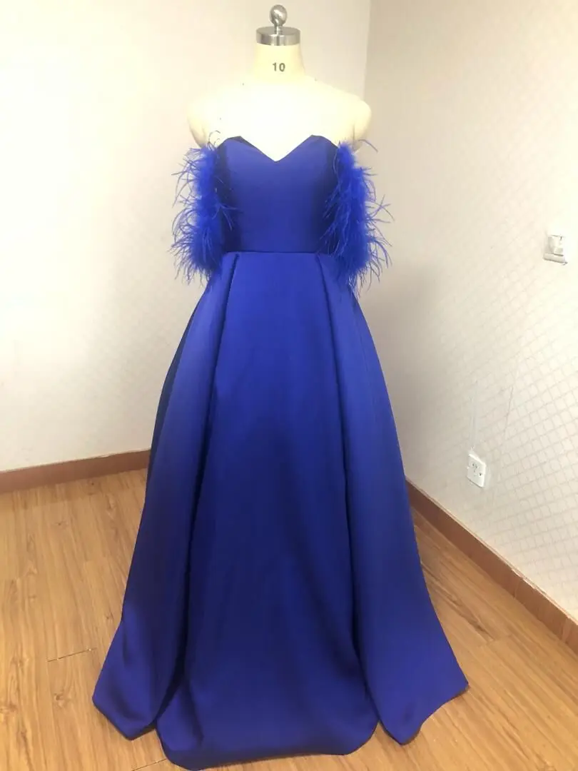 blue Новое поступление vestidos de graduacion largos элегантная плиссированная Пышная юбка платье Дешевое платье для выпускного вечера XD-77 - Цвет: blue