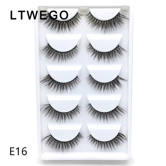 NEW 5Pairs 3D Faux Mink Eyelashes Natural Thick Long False Eyelash Dramatic Fake Lashes Makeup Extension Eyelashes Cilio