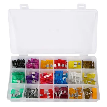 

165 Pcs Car Fuse Blades Auto ATC Mini Low Profile Blade Fuses Assortment Kit Box 1-40 Amp Car Fuse Kit
