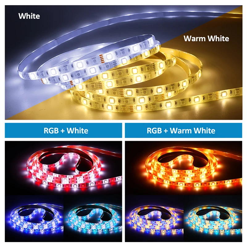 RGBW RGBWW светодиодный светильник 5050SMD Bluetooth Светодиодная лента 40Key пульт дистанционного управления Водонепроницаемый светодиодный светильник 60 Светодиодный s/m 5M