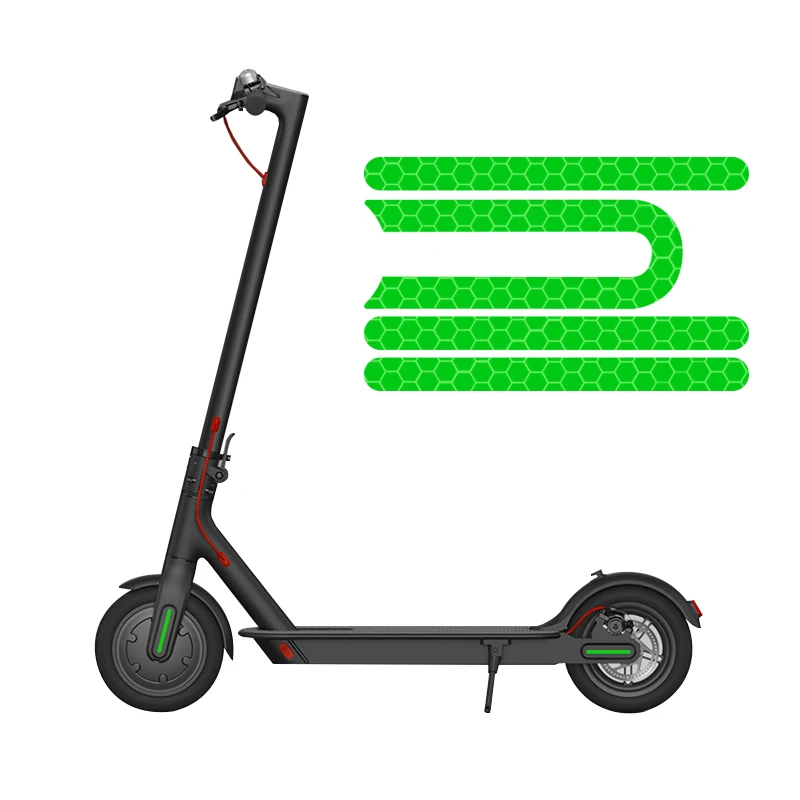 4 pièces/ensemble Scooter autocollants réfléchissants pour Xiaomi Mijia M365 Pro Scooter électrique réflecteur étanche PVC Scooter accessoires ► Photo 3/6