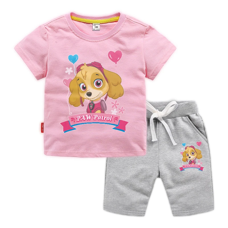 PAW PATROL Summer Girl Kid T Shirt Colour Gauze Pleated Princess