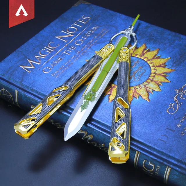 Apex Legends Octane Heirloom Butterfly Knife 21cm Game Katana Sword Keychain Weapon Model Balisong Replica Toys For Kid Boy Gift 2