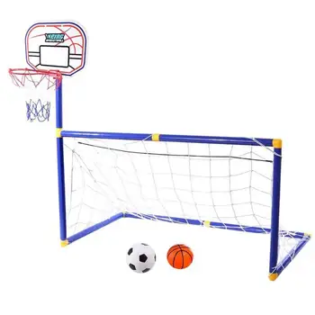 

Children's Outdoor Sports Football Goal Basketball Rack Two-in-one Set Football Toy Mini Basketball Training Practice Accessorie