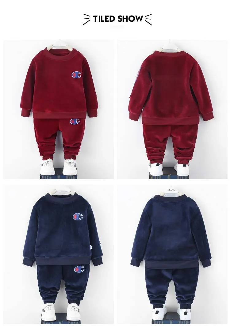 New Spring Children Toddler Clothing Baby Boys Girl Clothes Suit Kid Sports Hooded Sweater Pants 2pcs/Sets Infant Tracksuit
