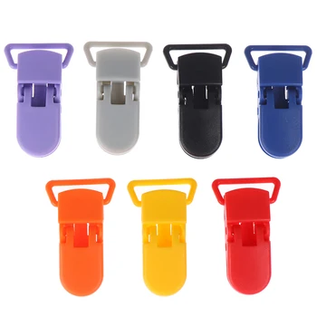 

5Pcs/Lot Plastic Flat Pacifier Clip Holder Baby Dummy Soother Suspender Toddler Baby Teething Necklace Accessories Anti-clip