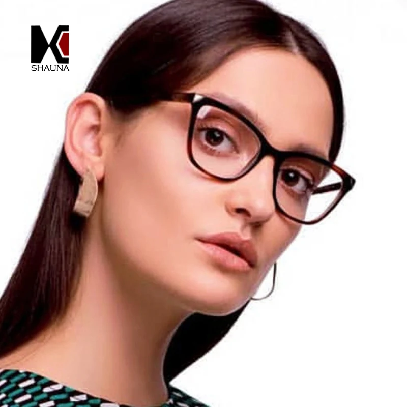 Женские классические очки SHAUNA кошачий глаз с оптической оправой для