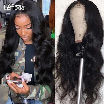 

Lemoda 30inch Body Wave Lace Front Wig 360 Lace Frontal Wig 13x4 Human Hair Wigs 4x4 Lace Closure Wig Pre Plucked Long Wig