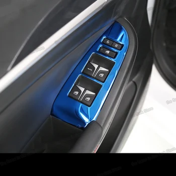 

Lsrtw2017 Carbon Fiber Car Window Lifter Control Panel Button Trims for Changan Eado 2018 2019 2020 2021 Accessories sticker