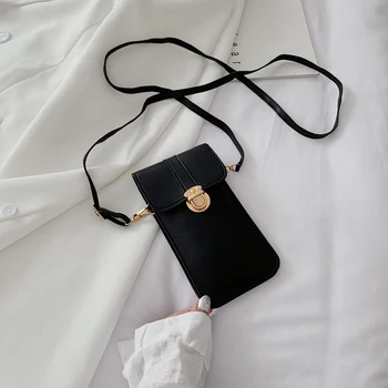 

Mini Cute Touchable PU Leather High Quality Cross Body Shoulder Bags Pouch Phone Vertical Handbag Wallet Casesn for Women