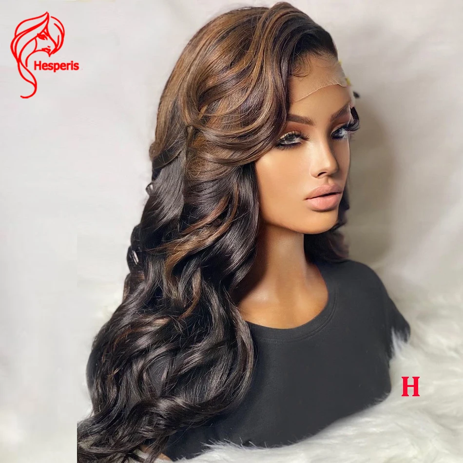 Closure-Wig Highlight Silk Base Side-Part Human-Hair Brazilian Wigs Density-Wave 5x5