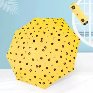arch Yellow Ins милый женский зонт от солнца пляжный зонт автоматический зонтик с УФ-защитой солнцезащитный ветроустойчивый складной зонт - Цвет: arch Yellow