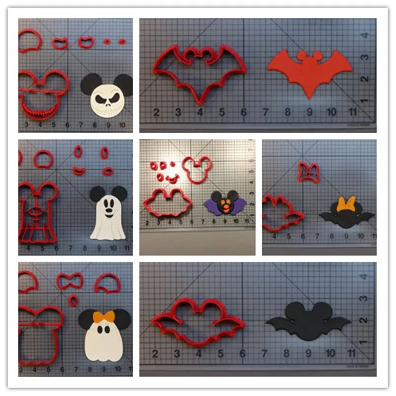 3d Imprimé Plastique Mickey Mouse Main Fondant Cutter Set