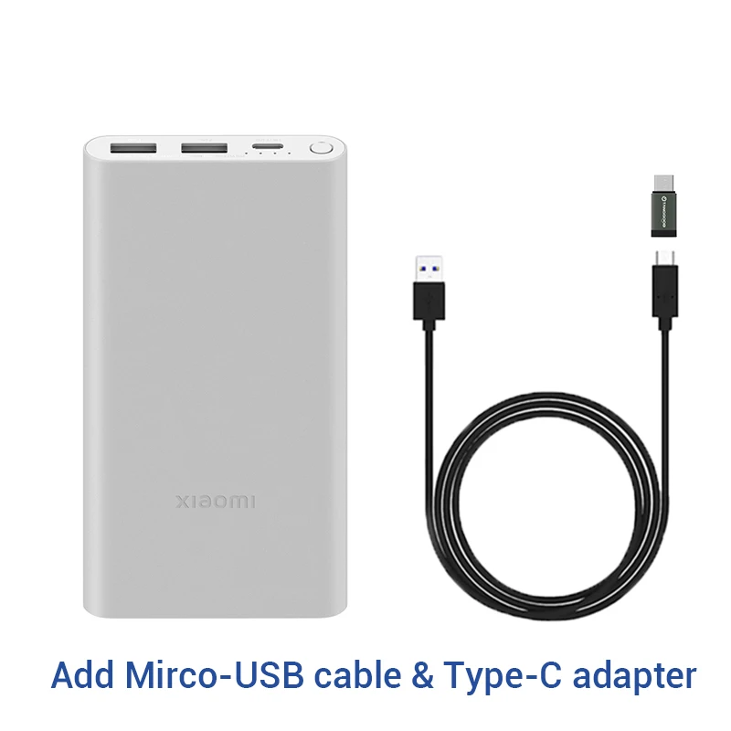 portable phone charger Xiaomi Power Bank 3 10000mAh 22.5W PB100DZM Type C QC3.0 PD Two way Fast Charging Mi Powerbank 10000 Portable Charger Poverbank best power bank brand Power Bank