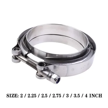 

2-4Inch SS 304 V-Band Clamp Stainless Steel M/F V-band Exhaust Downpipe Size: 2-4 inch Fit Flange ID size 3 Simply undo#P15