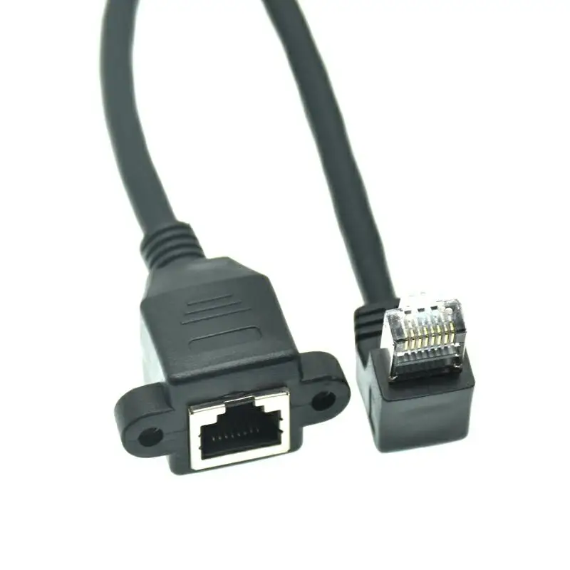 직각 Cat6 이더넷 케이블 RJ45 90도 UTP 네트워크 패치 코드 (노트북, 라우터, TV 박스, Cat6a 랜 케이블용)