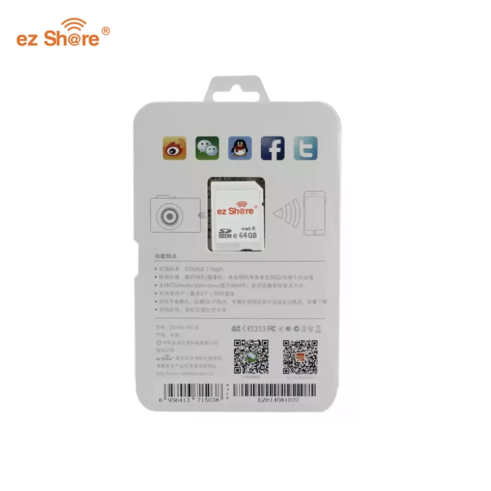 Карта памяти EZ Flash Air карта на 32 ГБ 64 128 Wi Fi sd беспроводная LAN Tarjeta SD WIFI Carte для