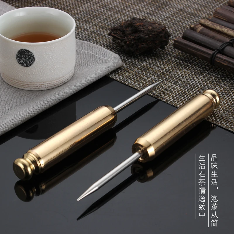 Chinese Puer Tea Knife Ceremony Prying Handmade Thickening Stainless Steel Tea Knife Green Caja De Te Household Products 50