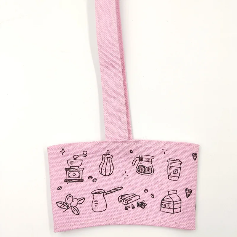1Pc Portable Cup Bag Water Bottle Cover For Milk Tea Juice Scald Proof Camping Heat Insulation Mug Sleeve Carrier Cover - Цвет: E
