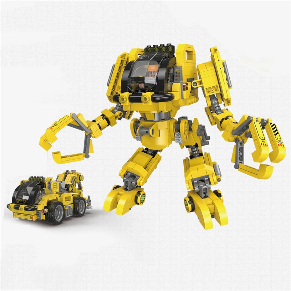 XINGBAO 20001 779 шт возраст Брони Серии 2 в 1 робот-трансформер и инженерные наборы грузовиков Строительные блоки кубики Moc подарки