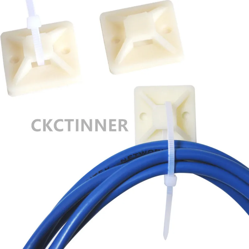 

50pcs self-adhesive wiring fixtures Positioning tabs Suction cups Cable tie holders A