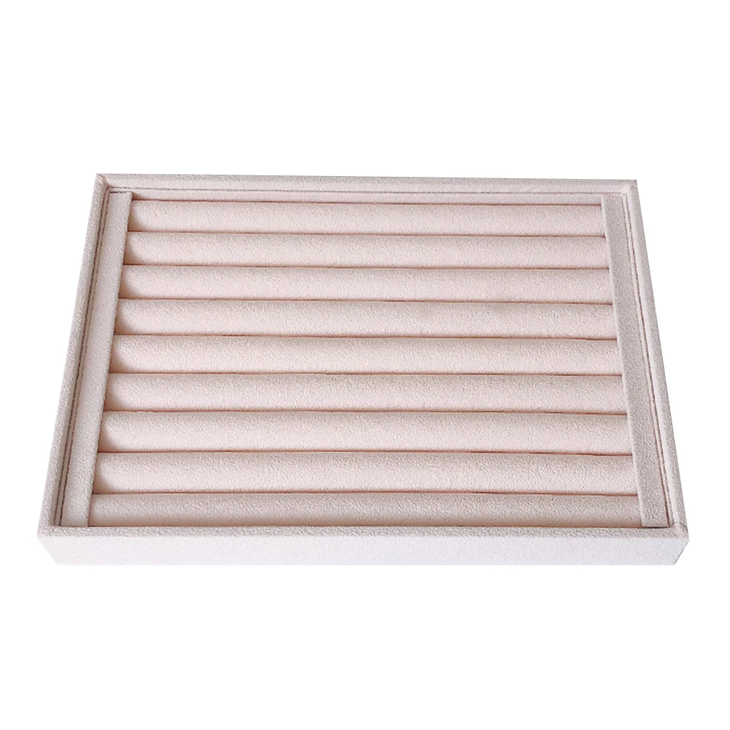 Removable Jewelry Display Cufflinks Organizer Box Earring necklace Tray Holder Storage Showcase jewelry storage case