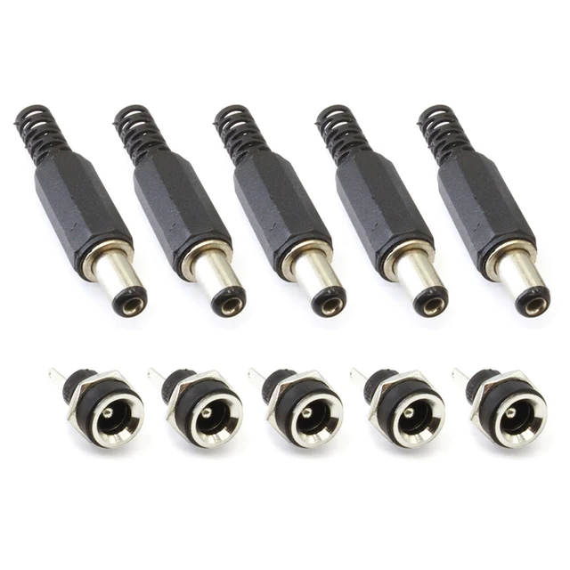 DC 5.5x2.1 Power Wire Connector Conjunto Feminino Plug Cable Waterproof Jack Tomada Electrico 5.5x2.5 Interface Socket Conector 3. As photo