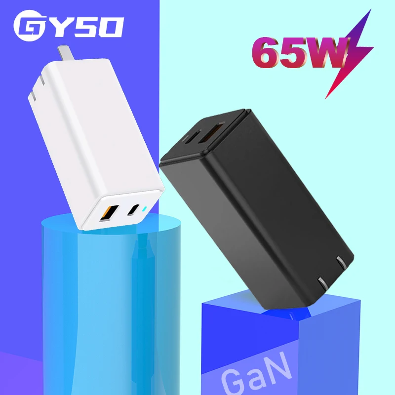 Устройство зарядное сетевое с USB портом и поддержкой быстрой зарядки 65 Вт QC 3