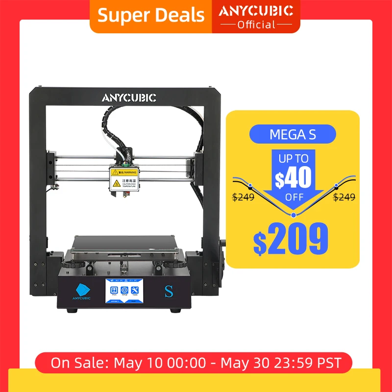 ANYCUBIC Mega-S Mega S 3D Printer I3 Mega Upgrade Large Size TPU High Precision Touch Screen DIY 3D Printer kit impressora 3d