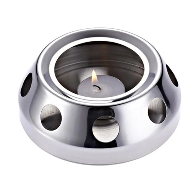 Stainless Steel Candle base Tea Brewing Boiler Teapot Warmer Heater