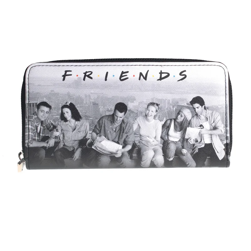 Friends Zip Around Wallet pu Long Fashion Women Wallets Designer Brand Purse Lady Party Wallet Female Card Holder