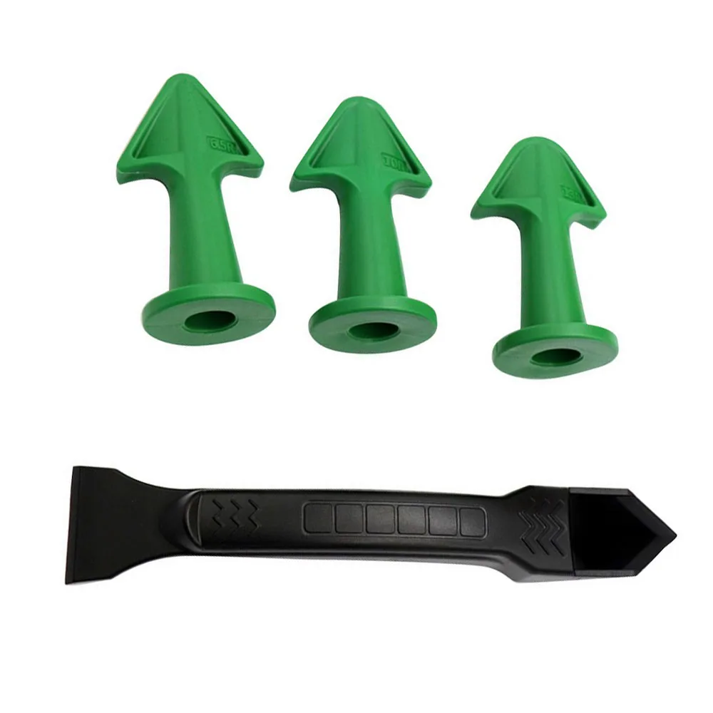4pcs/set Caulk Nozzle Scraper Set Reusable Sealant Angle Scraper Silicone Grout Caulk Tools Smooth Scraper Grout Kit Tools Sets