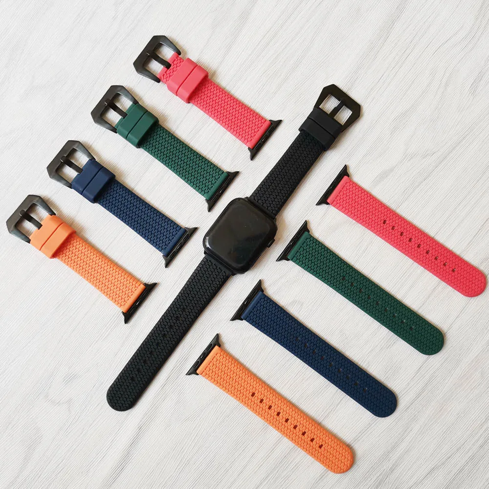 Ремешки для часов Apple Watch Series 5 4 3 2 1 40 мм 44 резиновый ремешок iWatch 38 42