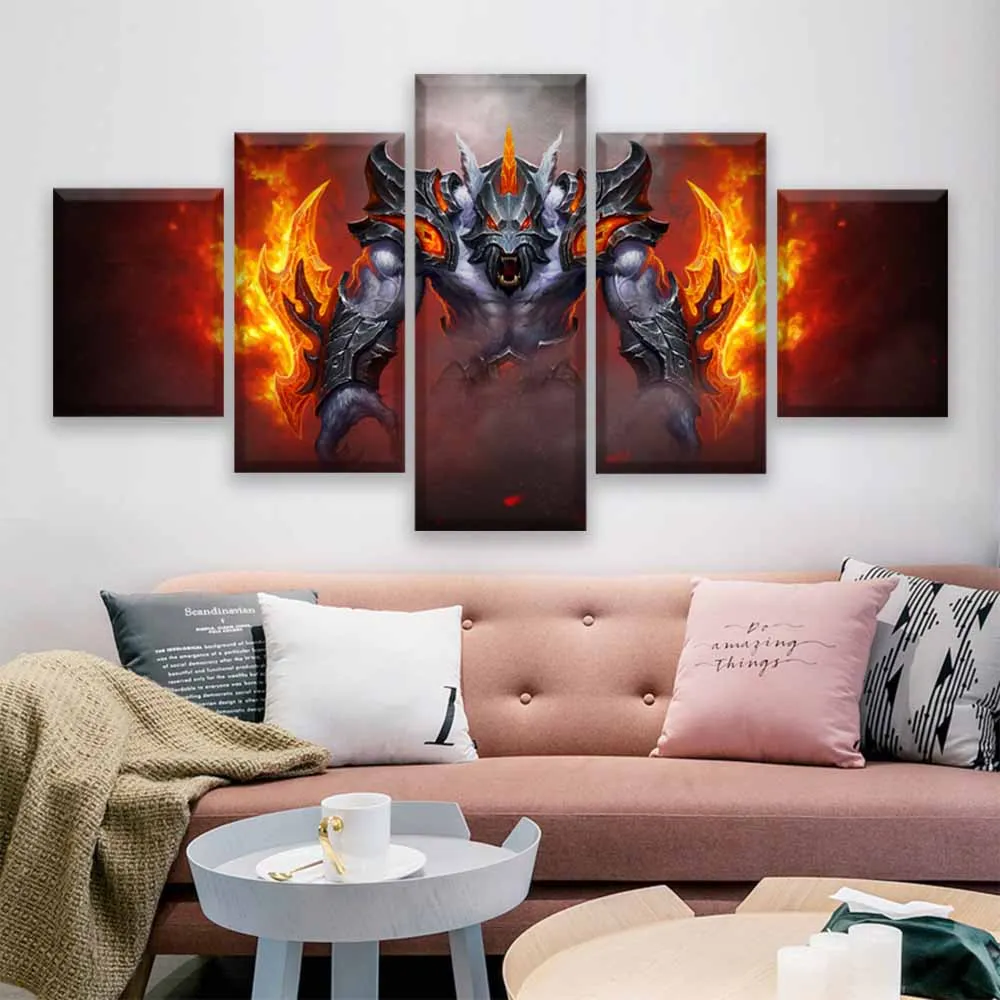  5 Pieces Canvas Painting DOTA 2 Invoker Home Decor For Living Room Printed Wall Art Game Poster Mod