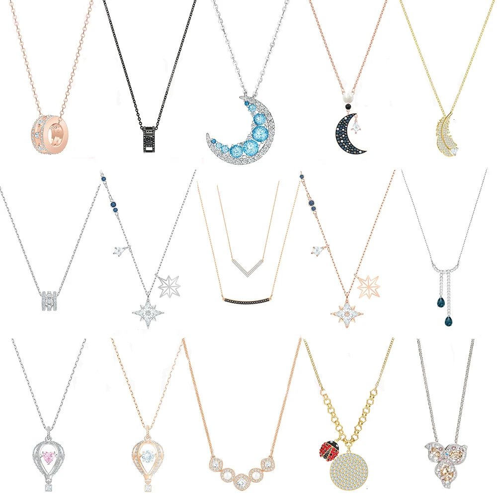 

2019 New Lucky Star Balloon Moon Glass Necklace Fashion Women's Exquisite Jewelry Choker Colar Gothic Vintage Christmas Gift