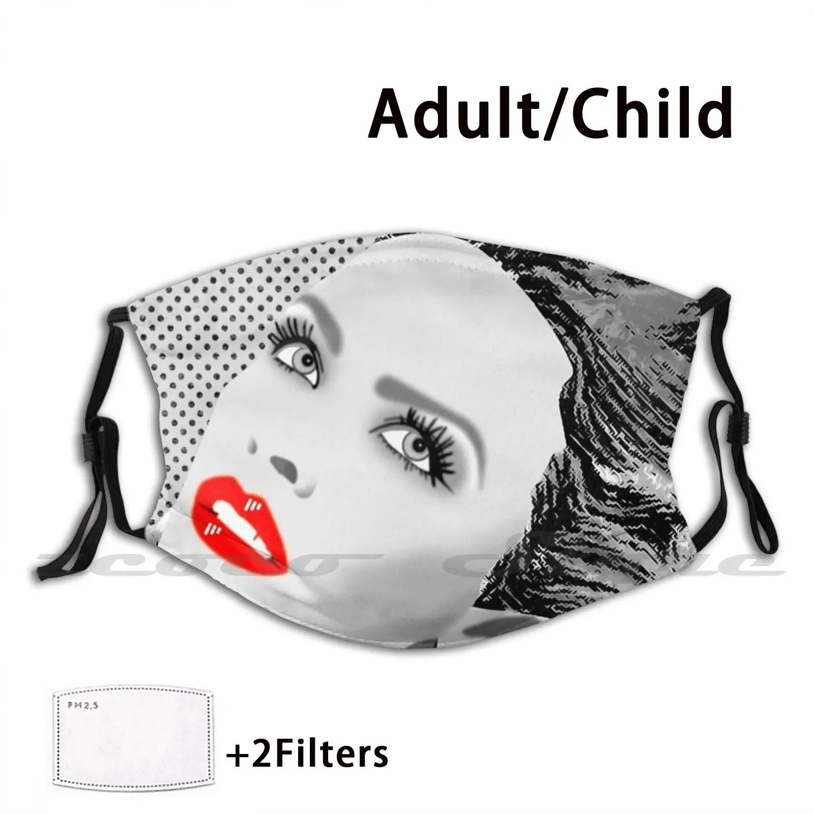 

Pop V4 Custom Pattern Washable Filter Pm2.5 Adult Kids Mask Kylie Minogue Pop Star Singer Icon Music Pop Music Star Famous