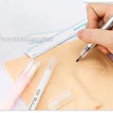 Набор для татуировки, хирургический маркер для бровей, маркер, ручка для татуировки, маркер для кожи, микроблейдинг, инструмент для позиционирования