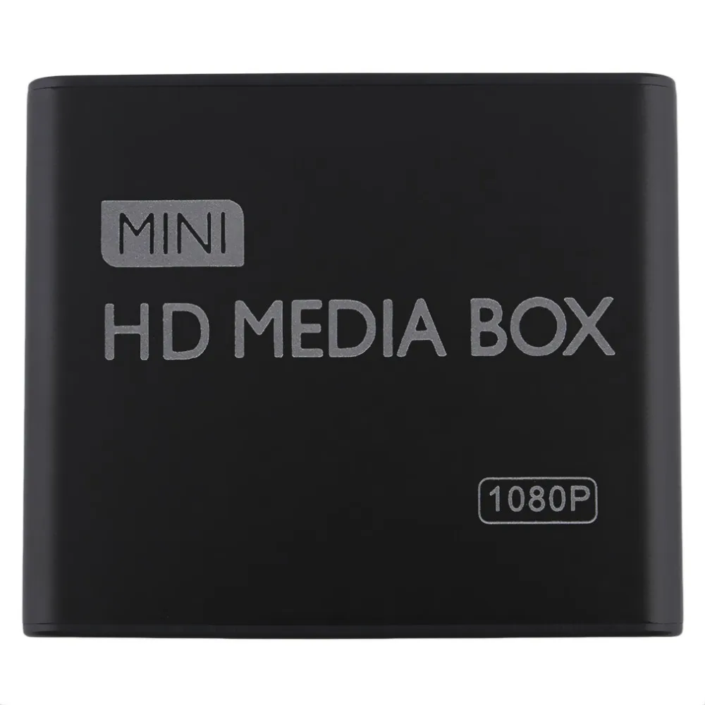 Мини-медиаплеер 1080 P мини HDD медиаплеер ТВ коробка видео мультимедийный плеер Full HD с SD карт-ридер 100 Mpbs AU EU US Plug