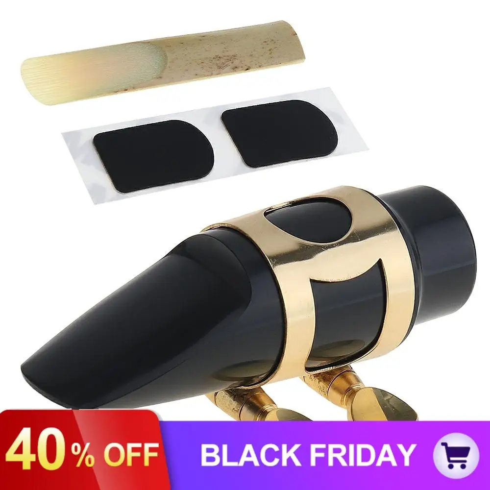

High Quality Durable Soprano Saxophone Mouthpiece Sax Mouthpiece with Cap + Clip + Reed +2Pcs Teeth Pad